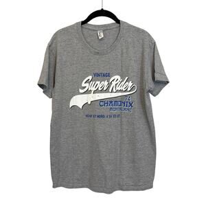 Imperial Super Rider T-Shirt Mens M Gray Chamonix-Mont Blanc 74 Graphic Casual